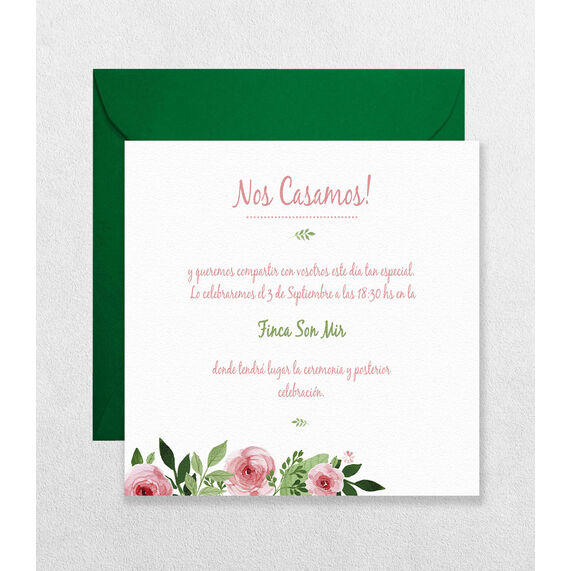 Invitación de boda "Peonies"