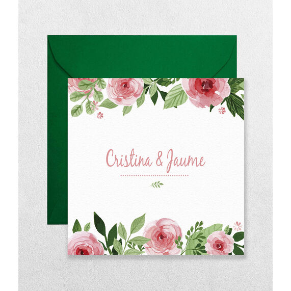 Invitación de boda "Peonies"