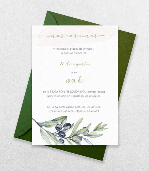 Invitación de Boda "Olives"