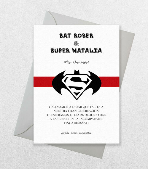 Invitación de Boda " Super-Bat"